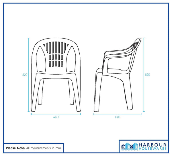 Nicola Spring Irem Garden Dining Chairs - White - Pack Of 6