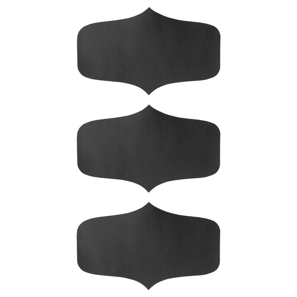 nicola spring Large Black Chalk Board Storage Jar Labels - Pack of Three