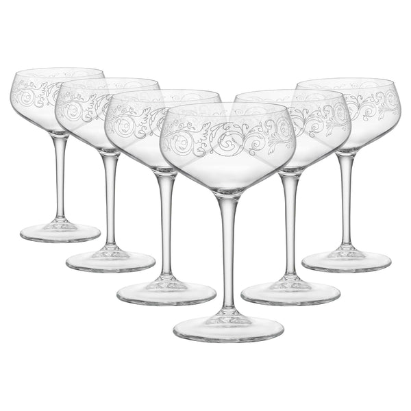 nicola spring Liberty 250ml Bartender Novecento Cocktail Glasses - Pack of 6