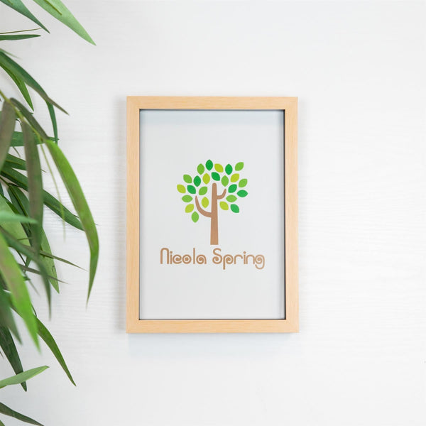 Nicola Spring Light Wood A4 (8" X 12") 3D Shadow Box Frame With A5 Mount