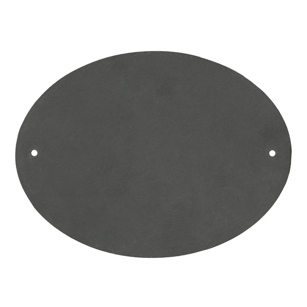nicola spring Linea Oval Blank Slate House Sign - 20cm x 15cm