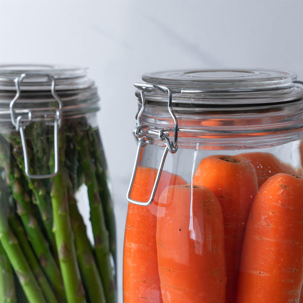 Nicola Spring Medium Glass Storage Jar Seals - Pack Of Six