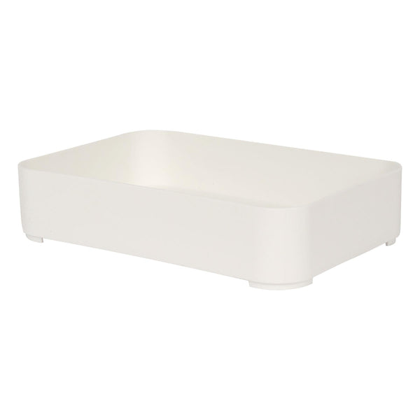 nicola spring Medium Stackable White Plastic Storage Bin