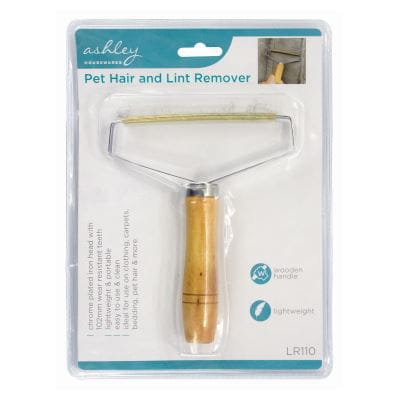 nicola spring Metal Pet Hair Remover with Wooden Handle