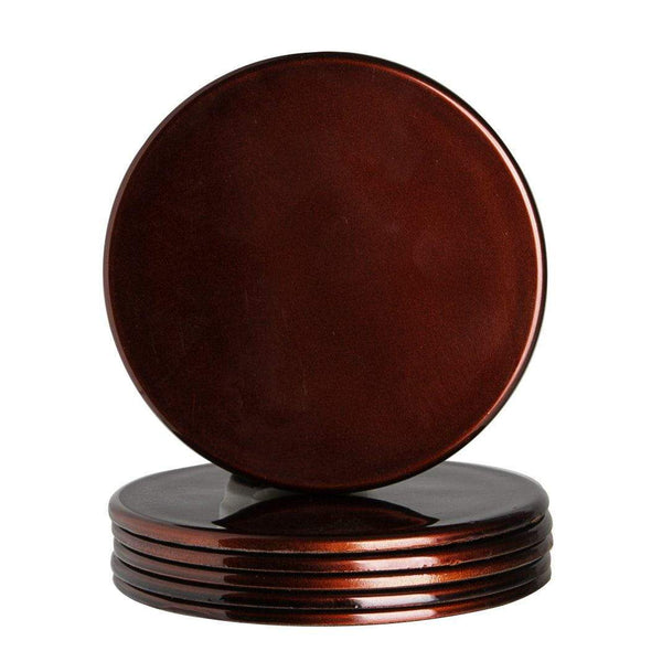 nicola spring Metallic Melamine Coasters - Pack of Six