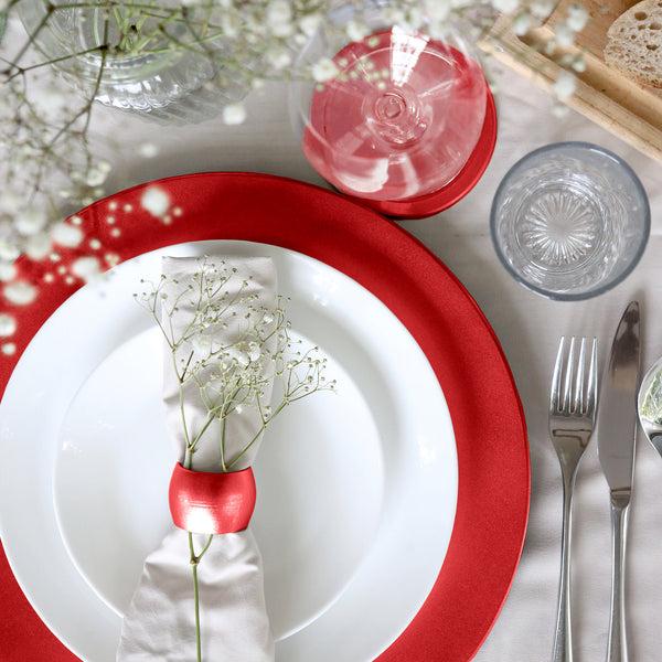 Nicola Spring Metallic Melamine Napkin Rings - Pack Of Six