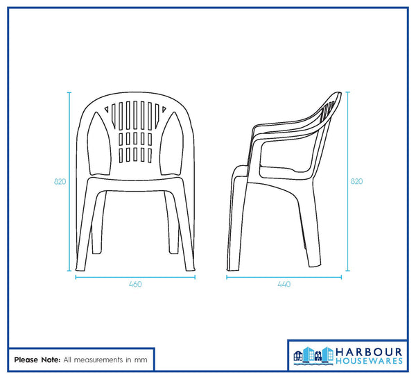 Nicola Spring Milas Garden Dining Chairs - Anthracite - Pack Of 6