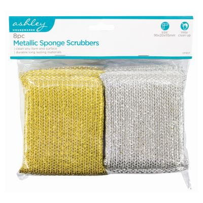 nicola spring Multi Metallic Scouring Pads - Pack of 8