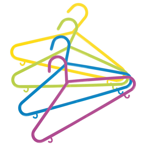 Nicola Spring Multi Plastic Children's Hangers - Pack Of 8