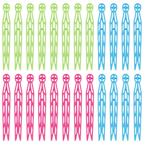 nicola spring Multi Plastic Dolly Clothes Pegs - Pack of 24