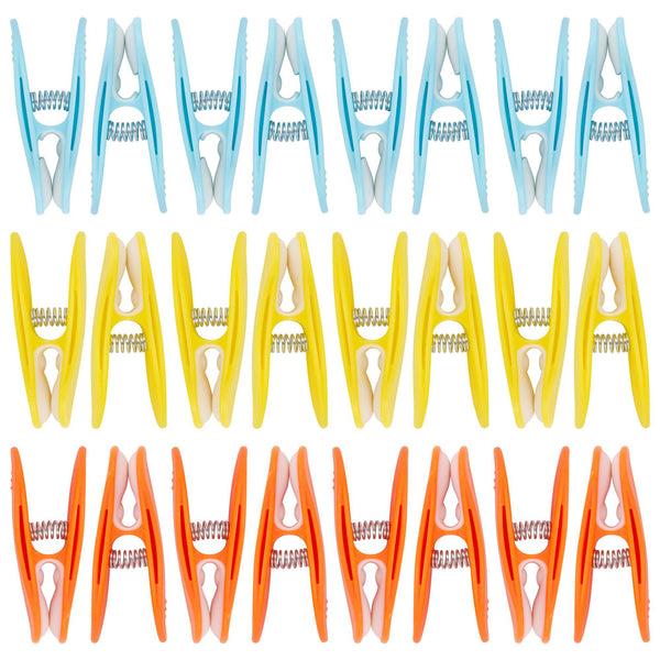 nicola spring Multi Plastic Soft Touch Clothes Pegs - Pack of 24