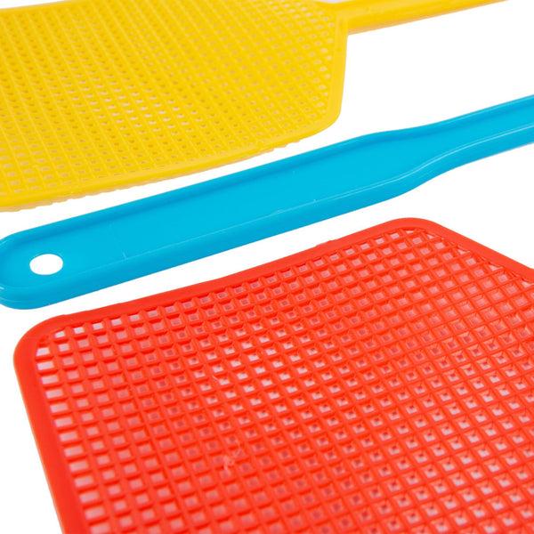Nicola Spring Multicolour 45.5cm X 10.5cm Plastic Fly Swatters - Pack Of 3