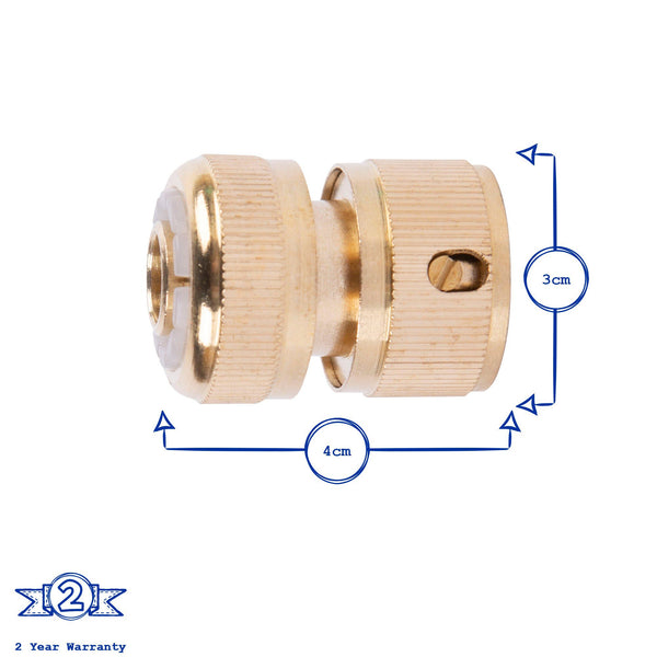 Nicola Spring 1/2" Brass Hose End Connector