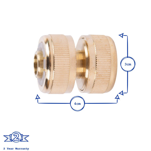 Nicola Spring 1/2" Brass Hose Repair Connector