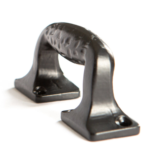 Nicola Spring 100mm Black Forged Barn Door Handle