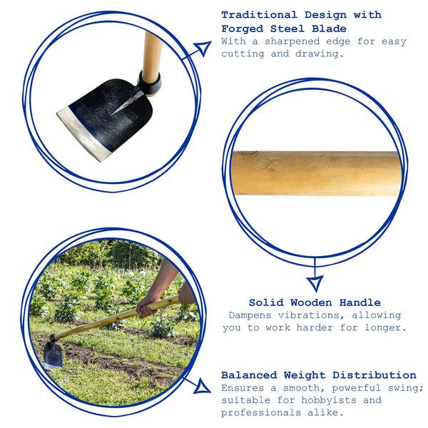 Nicola Spring 110cm Steel Garden Hoe