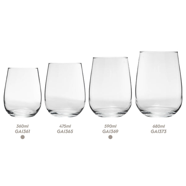 Nicola Spring 12pc Gaia Stemless Wine Glasses Set