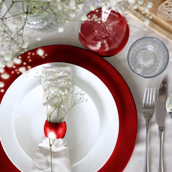 Nicola Spring 12pc Metallic Charger Plates Set