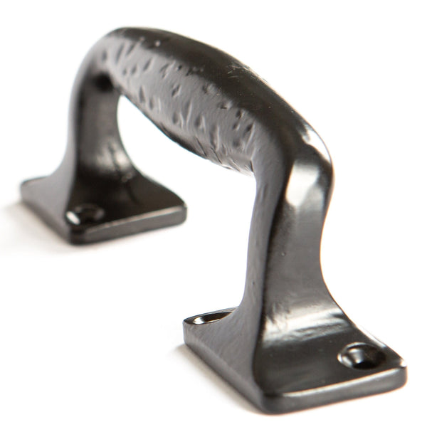 Nicola Spring 150mm Black Forged Barn Door Handle