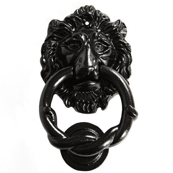 nicola spring 150mm Black Lion Head Door Knocker