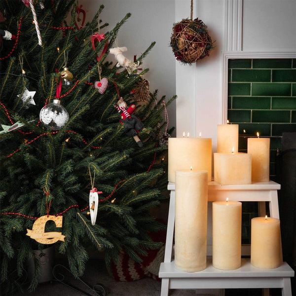 Nicola Spring 15cm Vanilla Square Pillar Candle