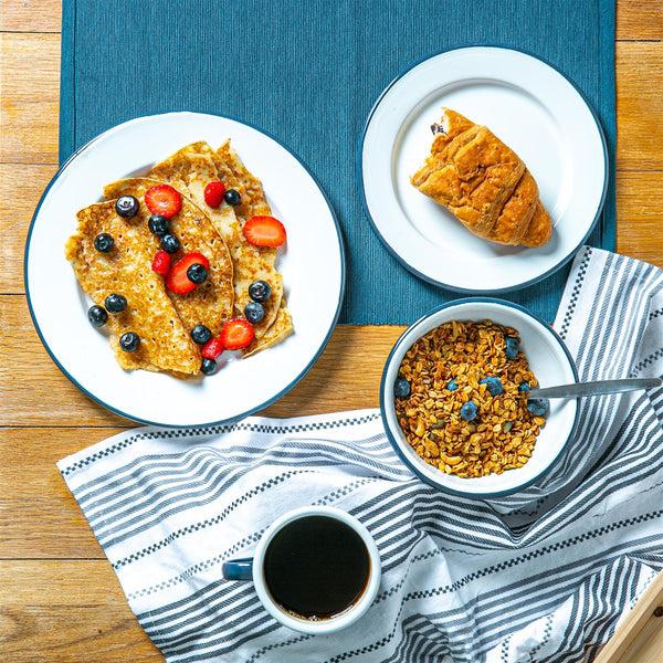 Nicola Spring 16cm White Enamel Bowls - Pack Of Six