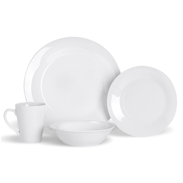 nicola spring 16pc White Dinner Set