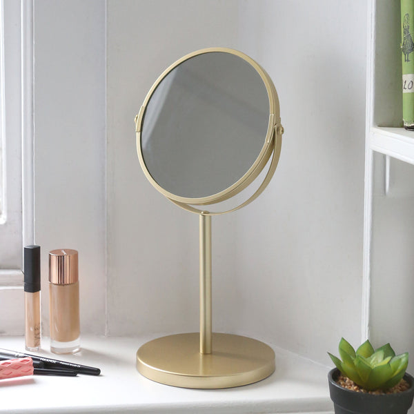 Nicola Spring 18.5cm X 34.5cm Gold Pedestal Mirror