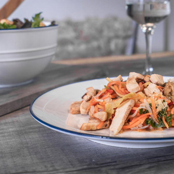 Nicola Spring 18pc Farmhouse Porcelain Dinner Set