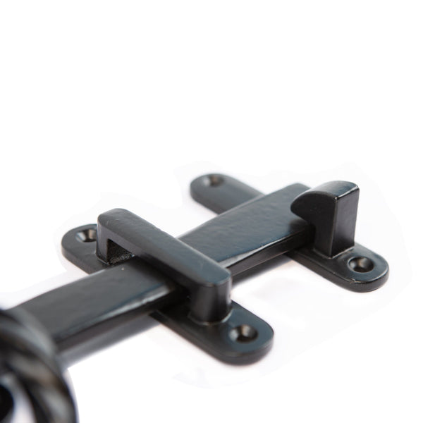 Nicola Spring 195mm Black Rose Ring Gate Latch