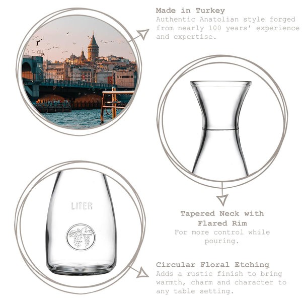 Nicola Spring 1L Bacchus Glass Carafe