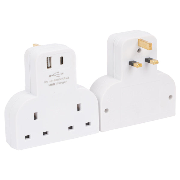 Nicola Spring 2-Way Type C/USB Power Strip