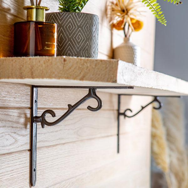 Nicola Spring 205mm Scroll Iron Shelf Bracket