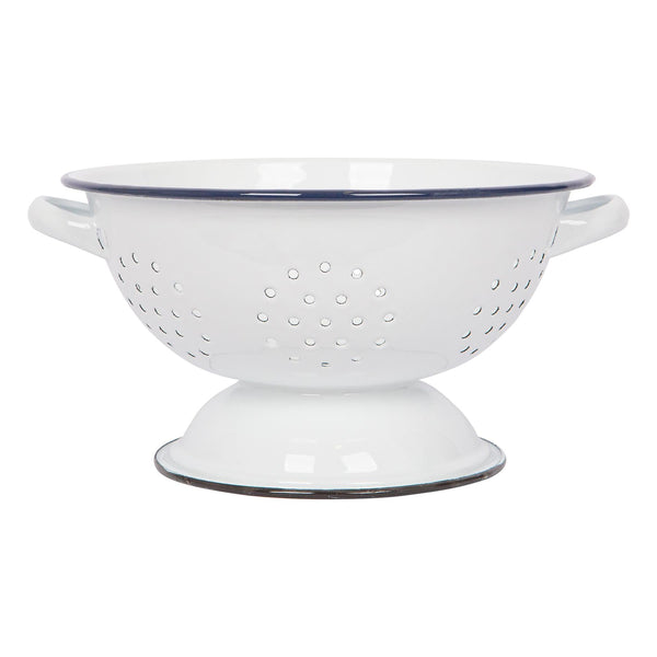 nicola spring 23.5cm White Enamel Colander