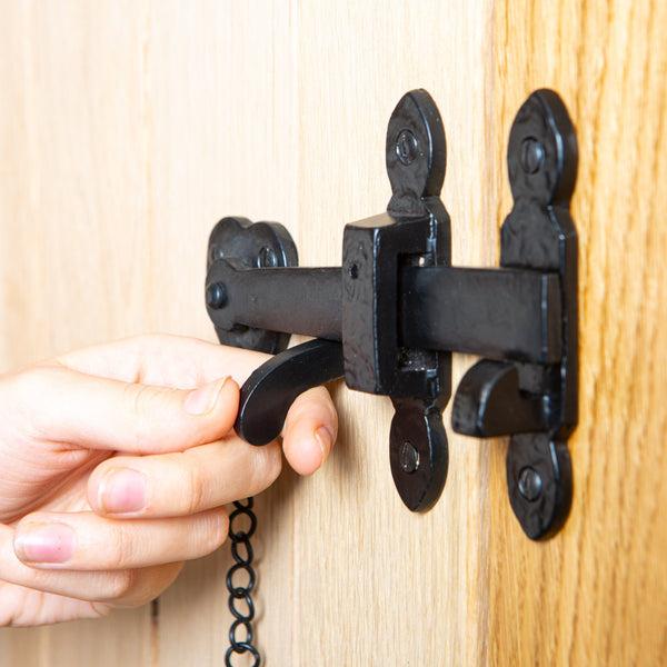 Nicola Spring 240mm Black Arrowhead Suffolk Latch