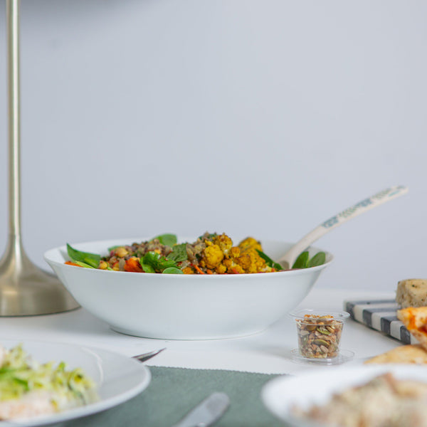 Nicola Spring 25.5cm White Pasta Bowls - Pack Of Six