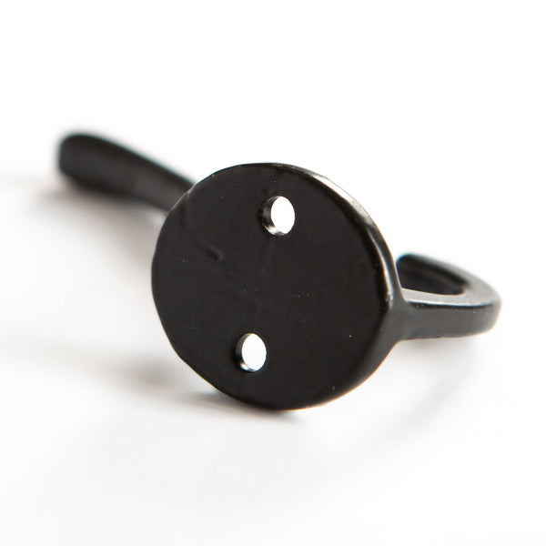 Nicola Spring 25mm X 80mm Black Hat & Coat Hook