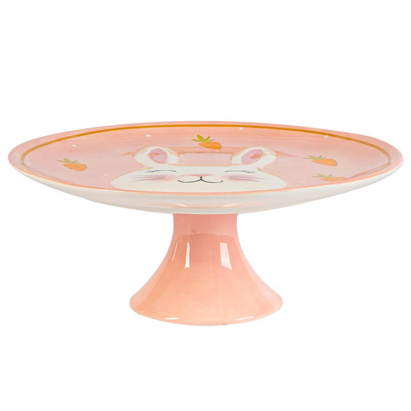 nicola spring 27cm Pink Bunny Dolomite Cake Stand
