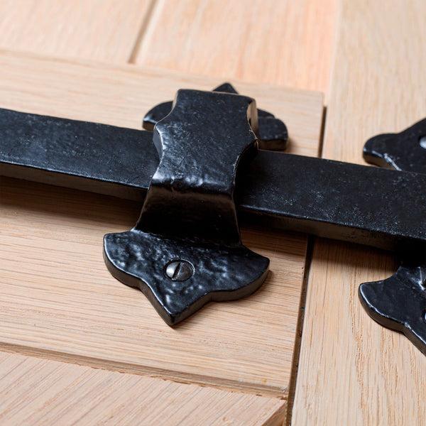 Nicola Spring 285mm Black Rose Ring Gate Latch