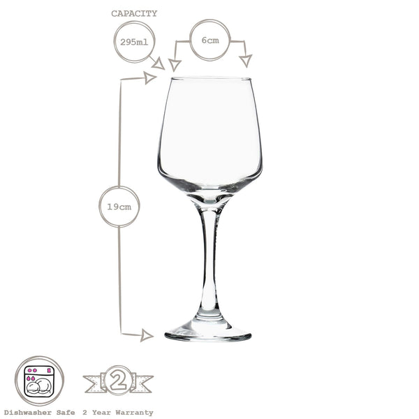 Nicola Spring 295ml Lal Wine Glasses - Pack Of Six