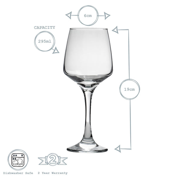 Nicola Spring 295ml Tallo Wine Glasses - Pack Of Six