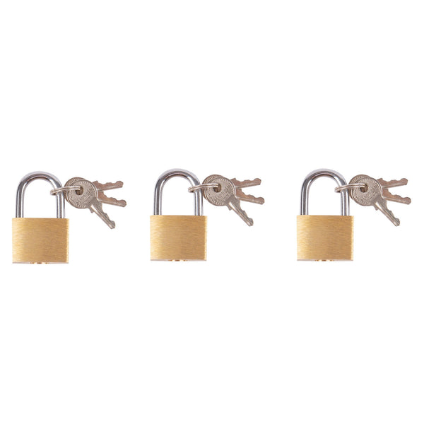 nicola spring 2cm Brass Padlocks - Pack of 3