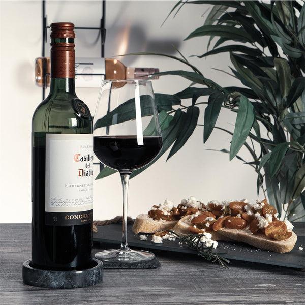 Nicola Spring 2pc Marble Wine Cooler & Coaster Set