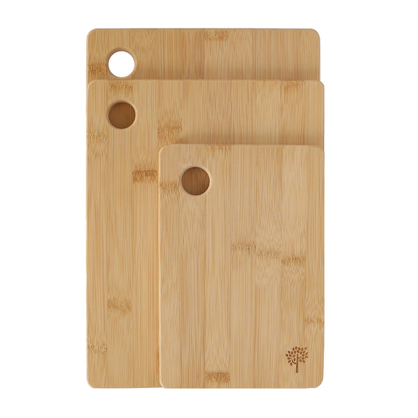 nicola spring 3 Piece Bamboo Chopping Board Set