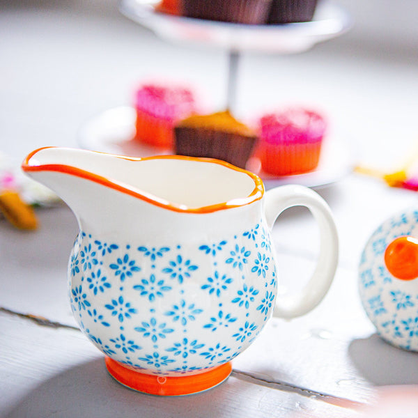 Nicola Spring 300ml Hand Printed Stoneware Jug