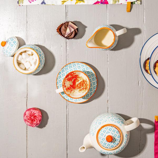 Nicola Spring 300ml Hand Printed Stoneware Jug