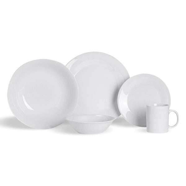nicola spring 30pc White Dinner Set