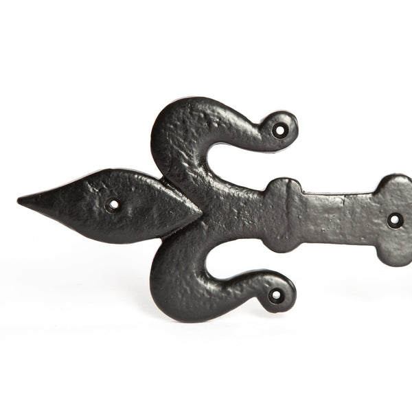 Nicola Spring 310mm Black Fleur De Lis T-Hinge