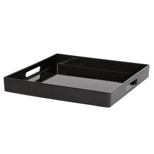 nicola spring 33cm Black Square Lacquer Tray