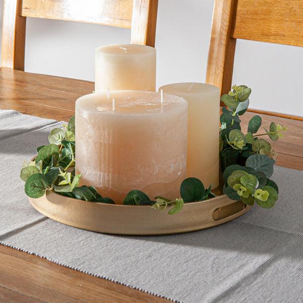 Nicola Spring 33cm Gold Round Lacquer Tray